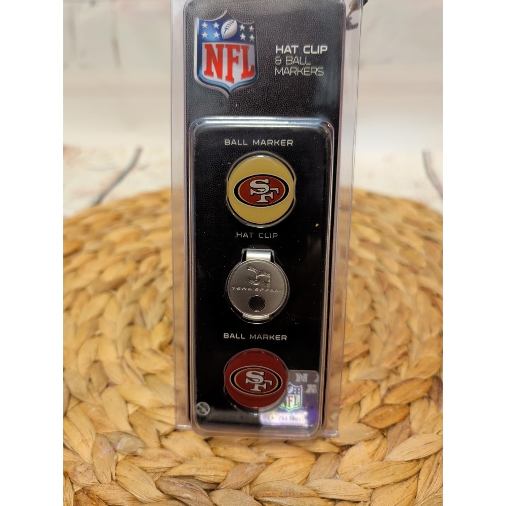 San Francisco 49ers Hat Clip and 2 Ball Markers Official NFL Product NWT